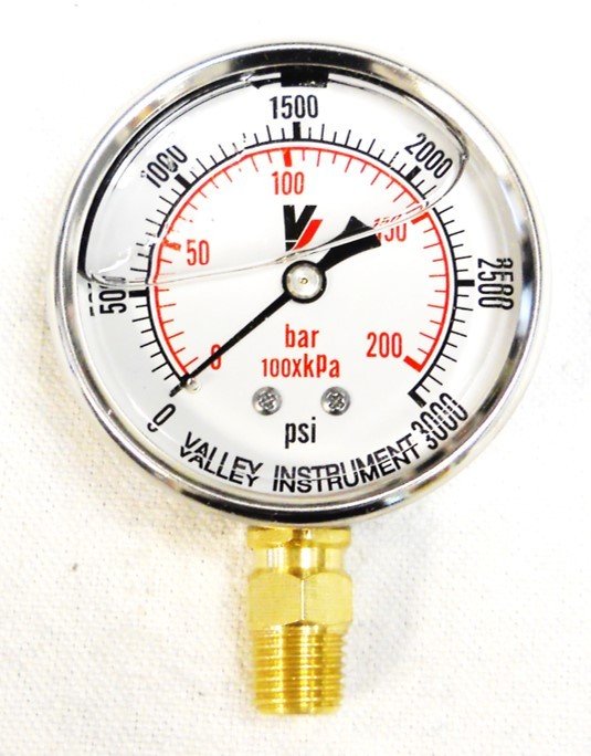 Gauge, Hydraulic, 03000 psi/0200 bar