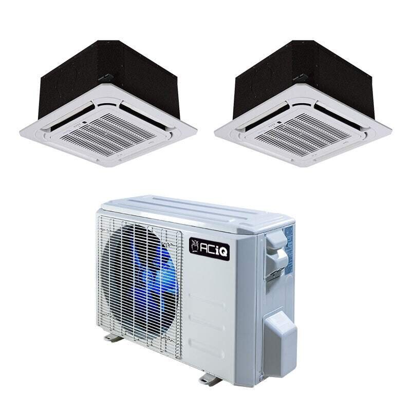 ACiQ 27000 BTU Multi Zone Condenser with (2) 12000 BTU Ceiling