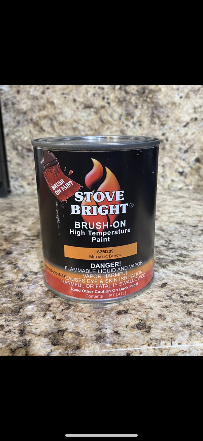 Metallic Black BrushOn High Heat Stove Paint