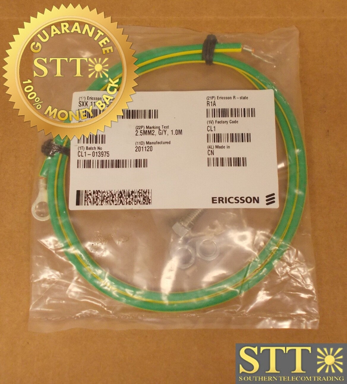 sxk111699-3-ericsson-r1a-2-5mm2-g-y-mili-link-3ft-sxk-111-699-3-new