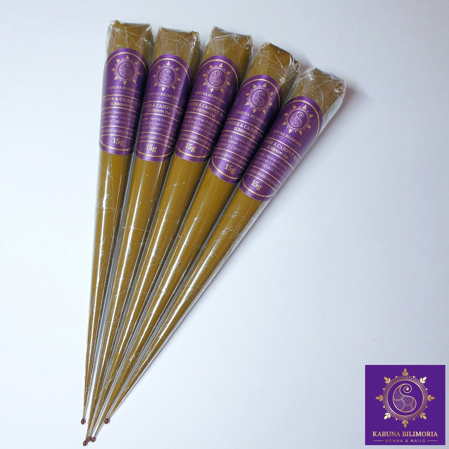 3 x 15g Henna Cones (0.54mm tip)