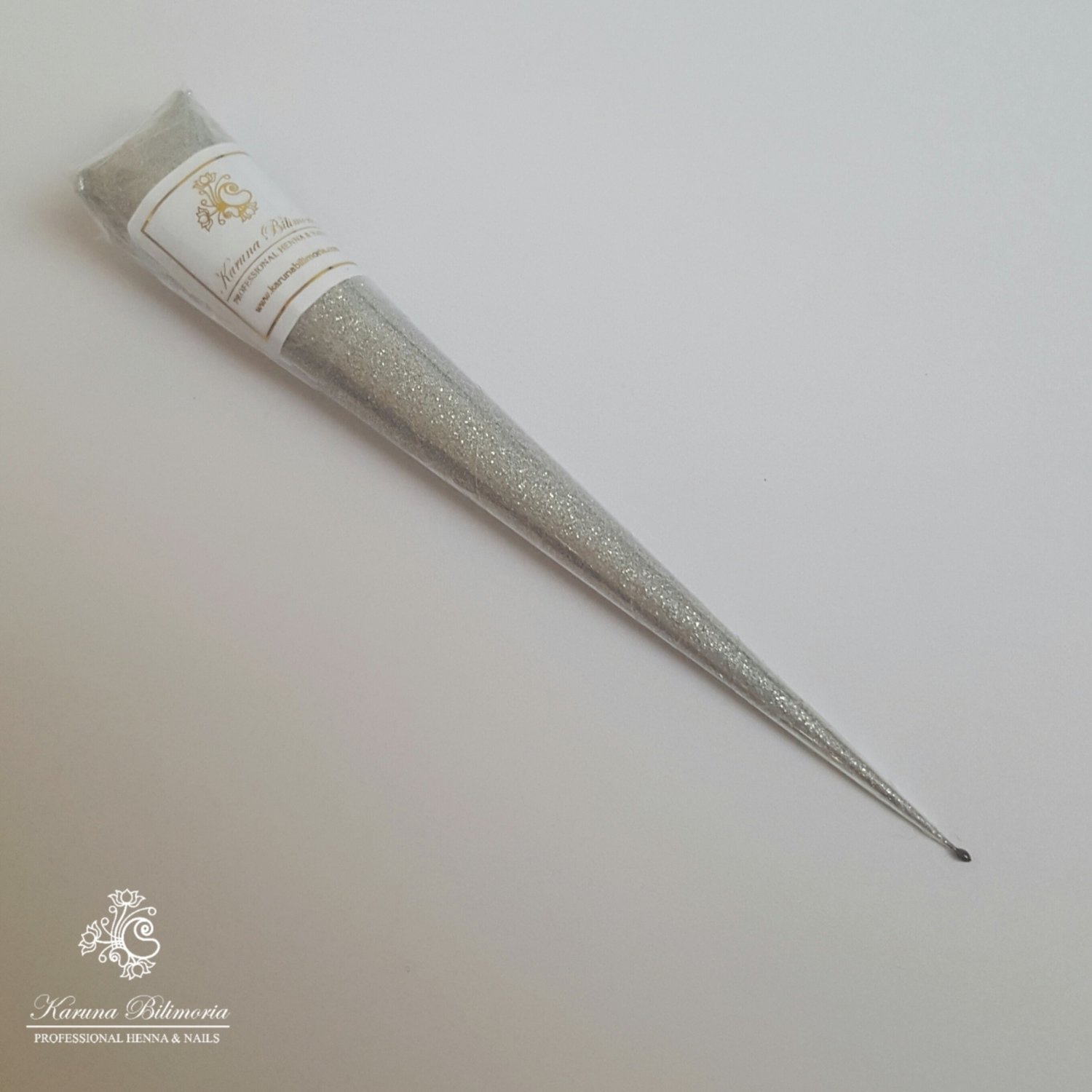 Silver Glitter Gel Cone
