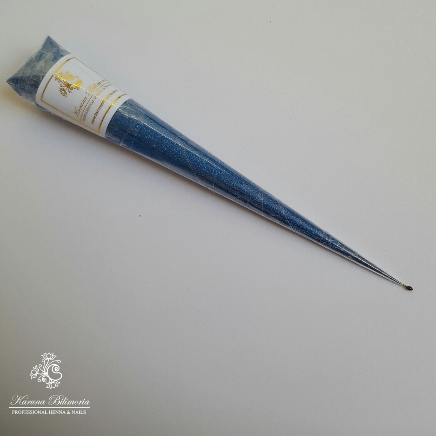 Blue Glitter Gel Cone