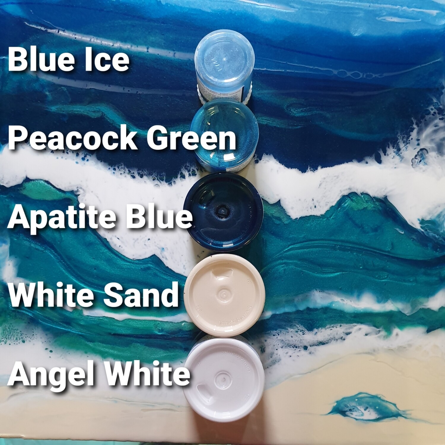 Mixed Pigments Ocean Bundle 2 / 3 Epoxy Pastes and 2 Powder Pigments
