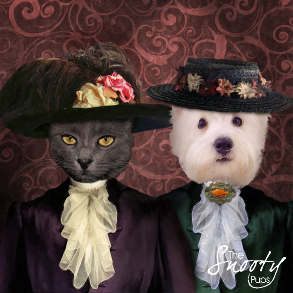 Female Custom Pet Portrait Pet portraits in costume