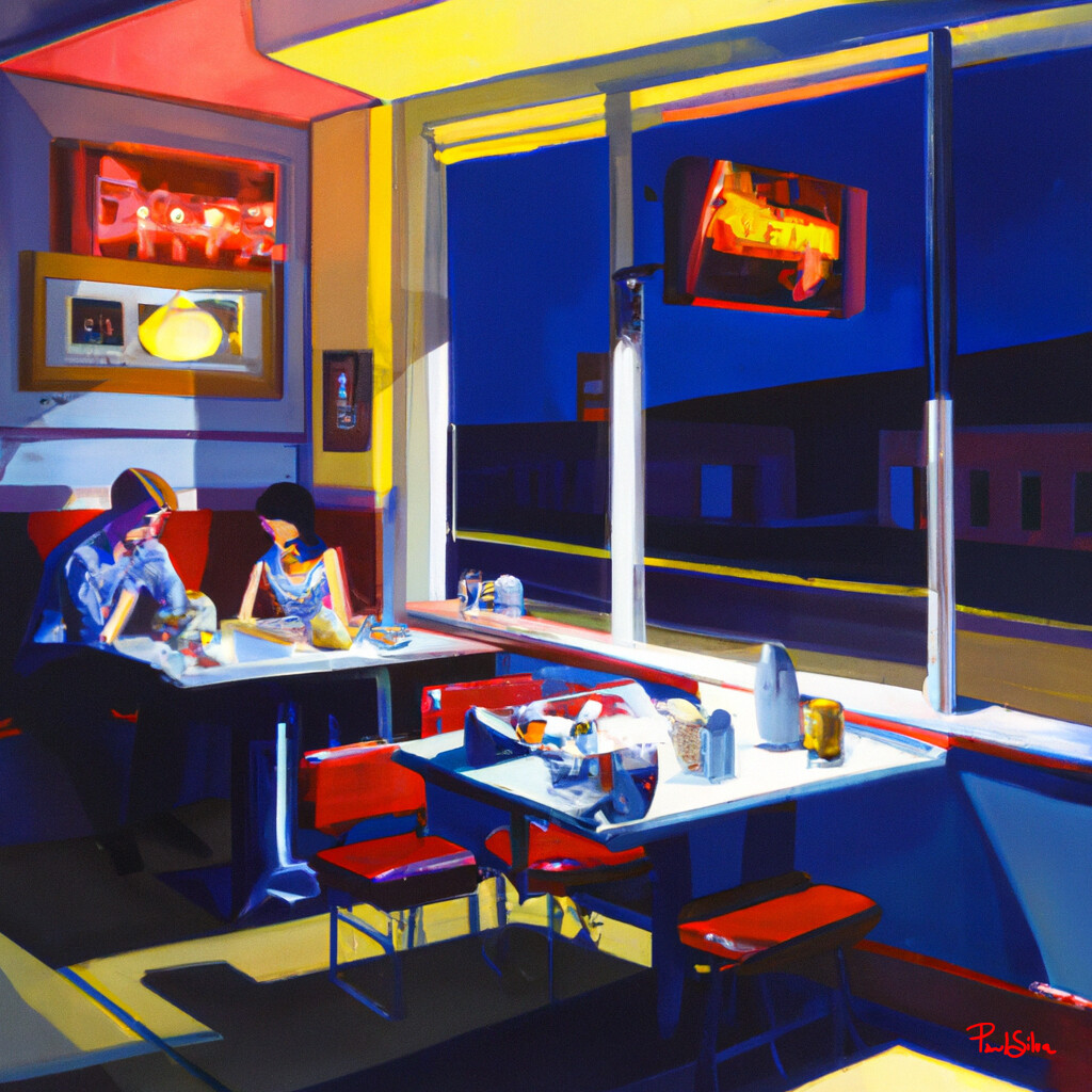 "Blueplate Diner" Edward Hopper Style