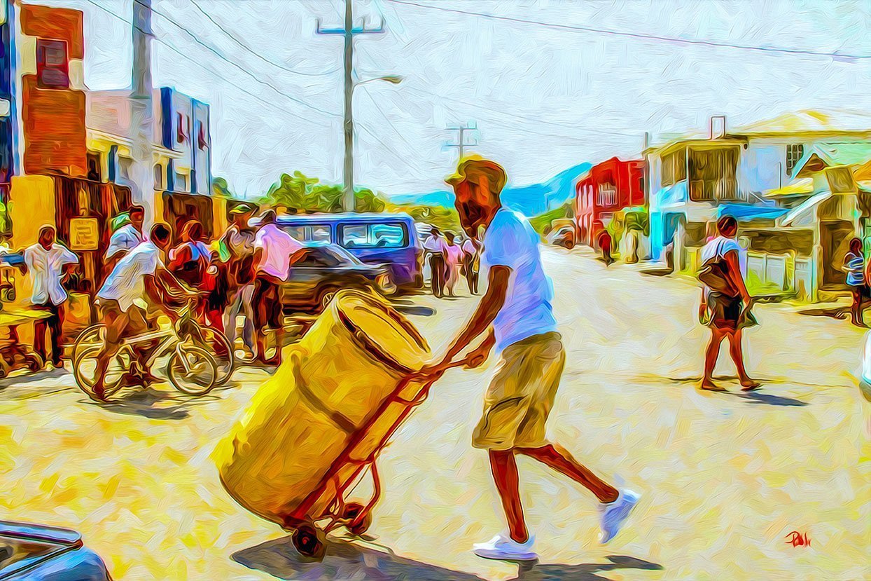 "Jamaican Delivery" Caribbean Art Sale