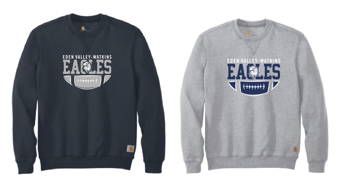 EVW Football Carhartt Midweight CrewNeck Sweatshirt--2 Colors Available!!