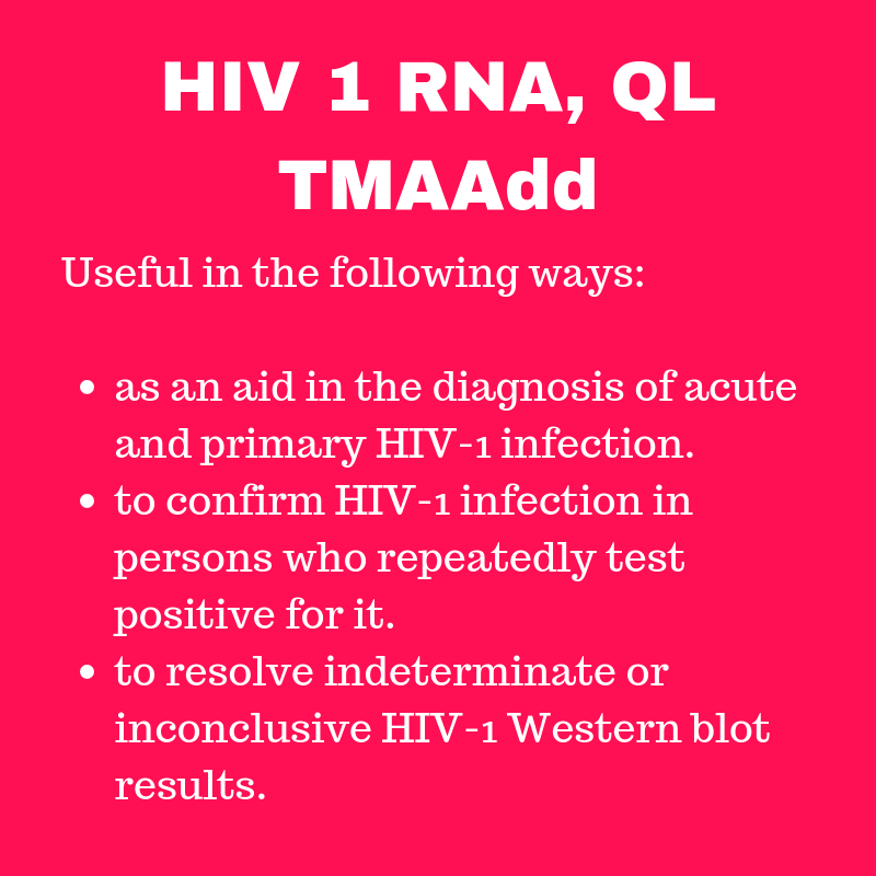 HIV 1 RNA, QL TMA