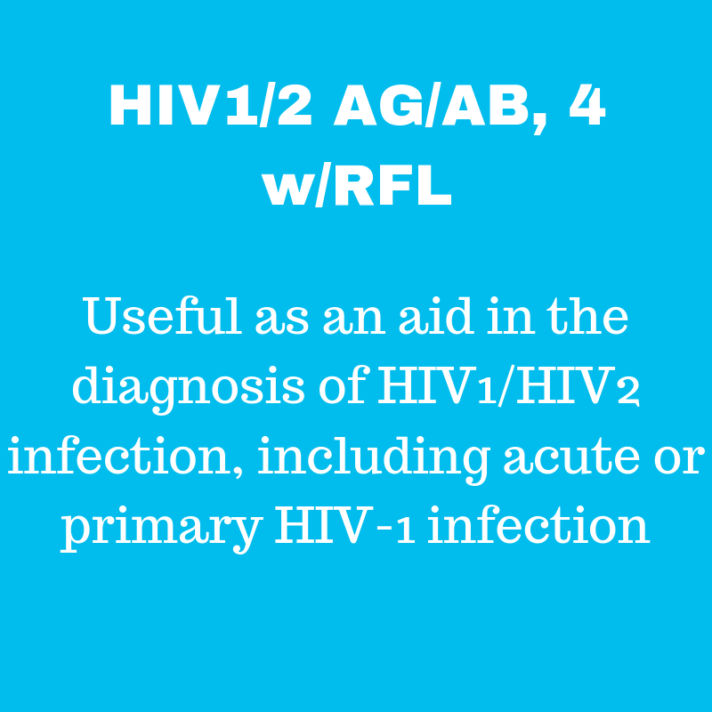 HIV1/2 Antigen and Antibodies, 4Gen, W Reflexes