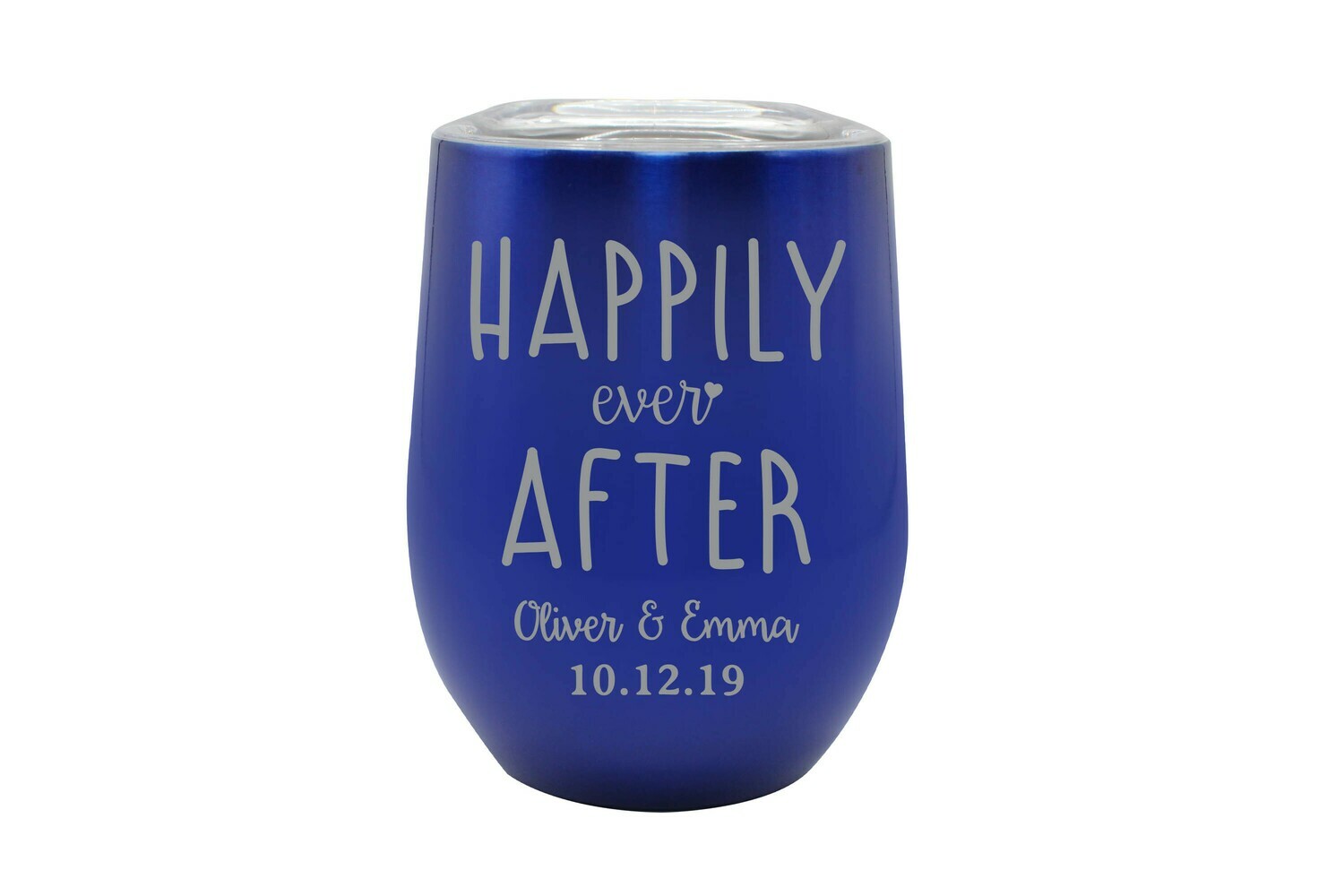 Happily Ever After with Name & Date Insulated Tumbler Store Define U