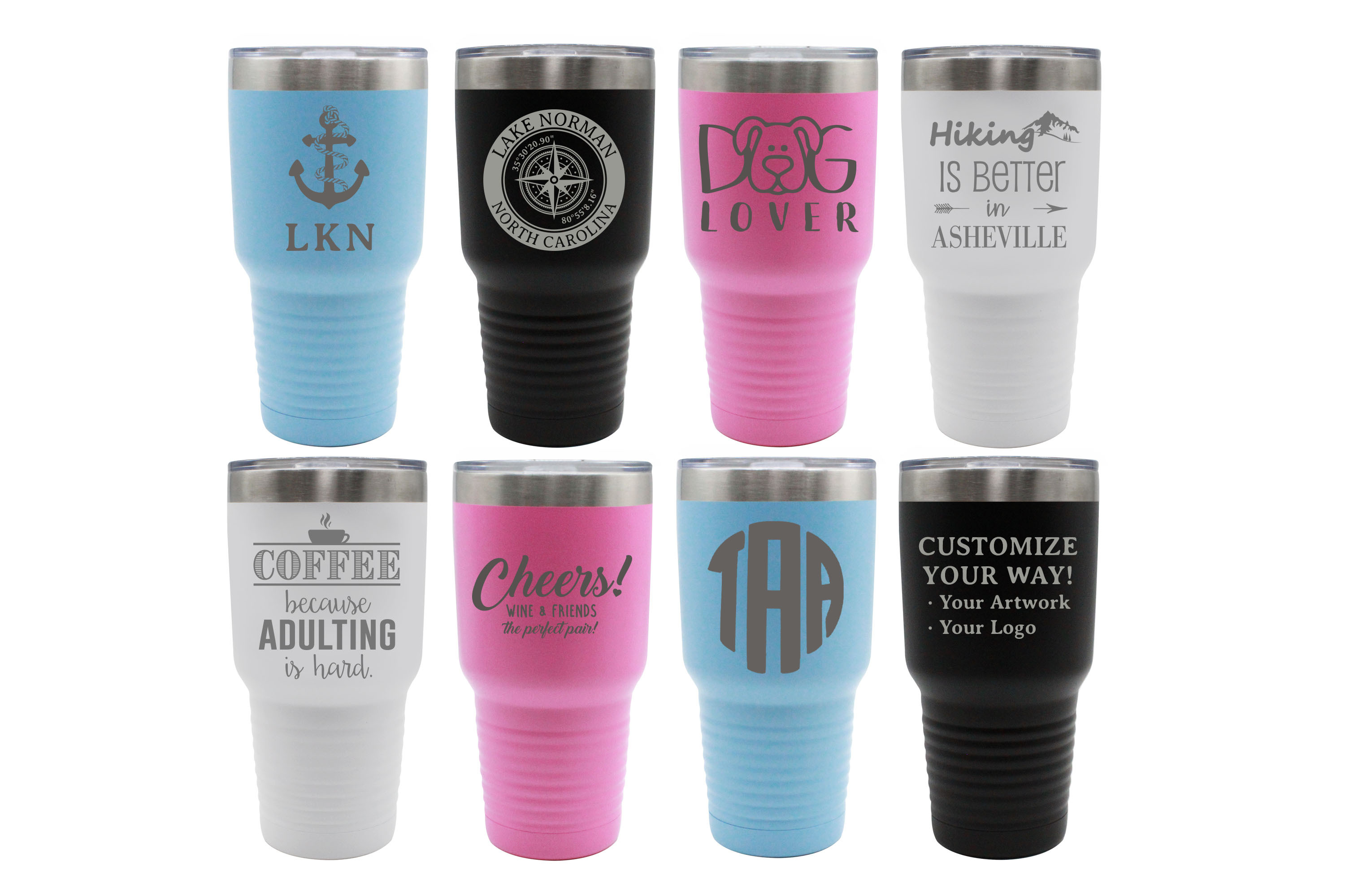 30 oz Insulated Tumblers NOW W/SLIDER Lid & Dishwasher 35 Each