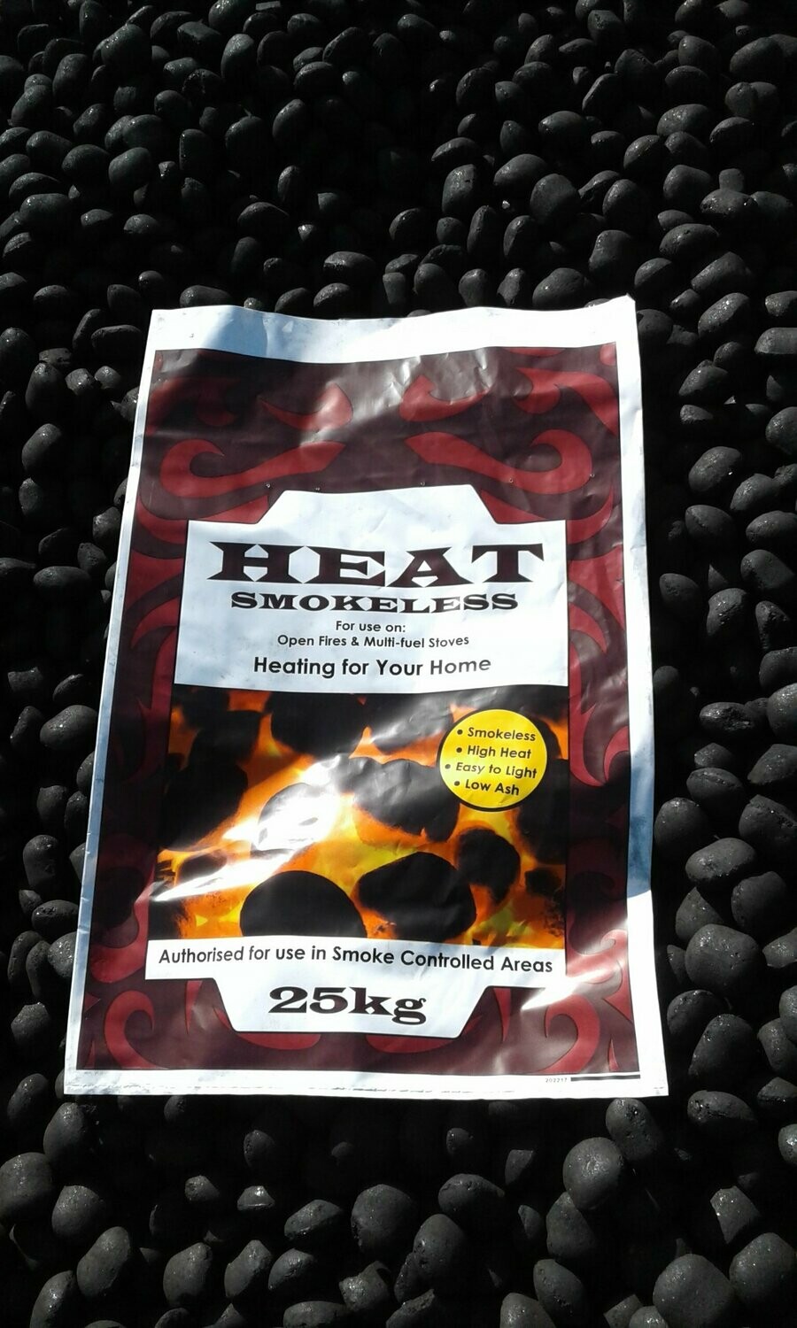 Multi fuel heat Smokeless fuel ovoids open sack 25kg certificate