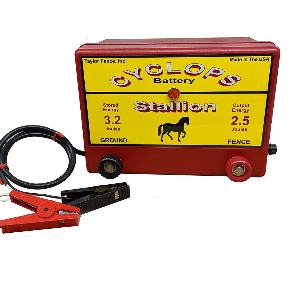 Cyclops STALLION, 12V Battery/DC Powered, 2.5 Joule Electric Fence