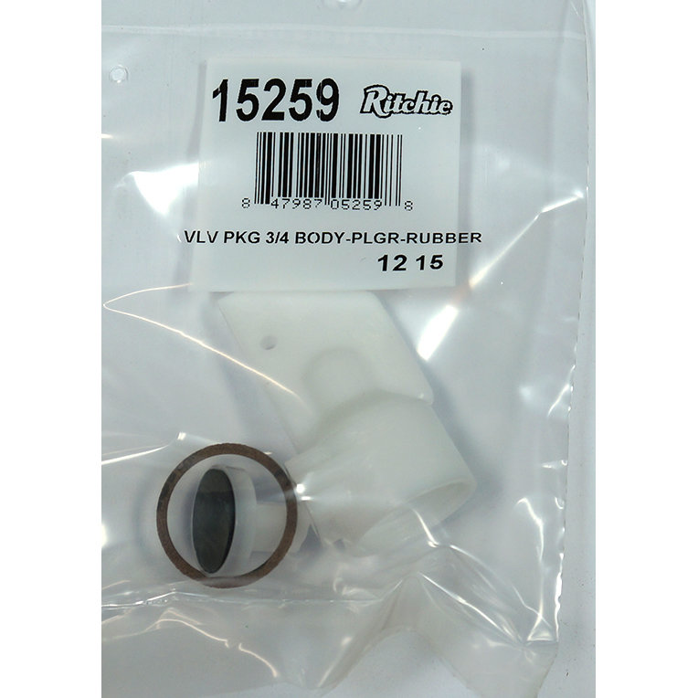 Ritchie 3/4" Valve Body, Plunger and Rubber 15259