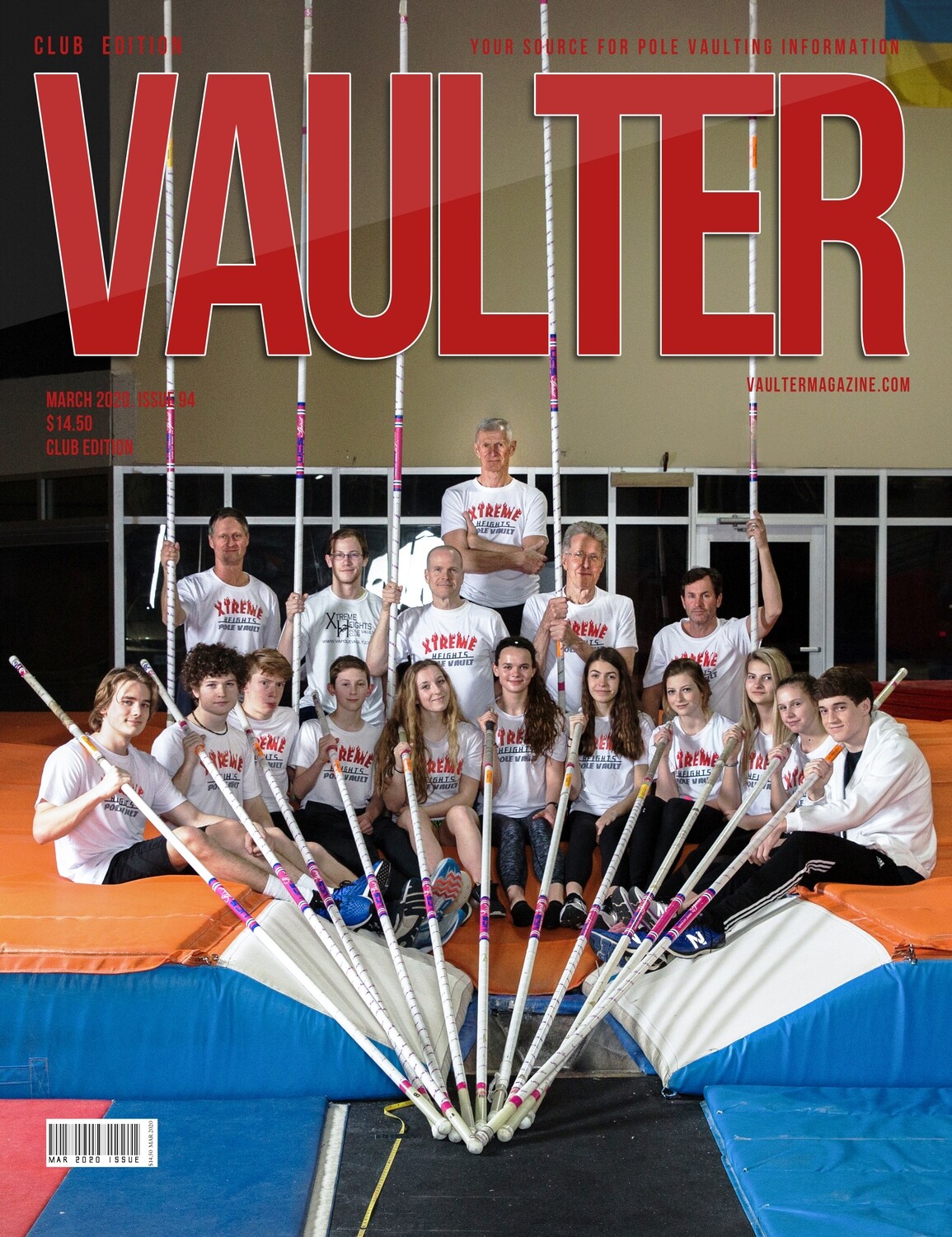 March 2020 Xtreme Heights Pole Vault Club Issue of Vaulter Magazine U.S