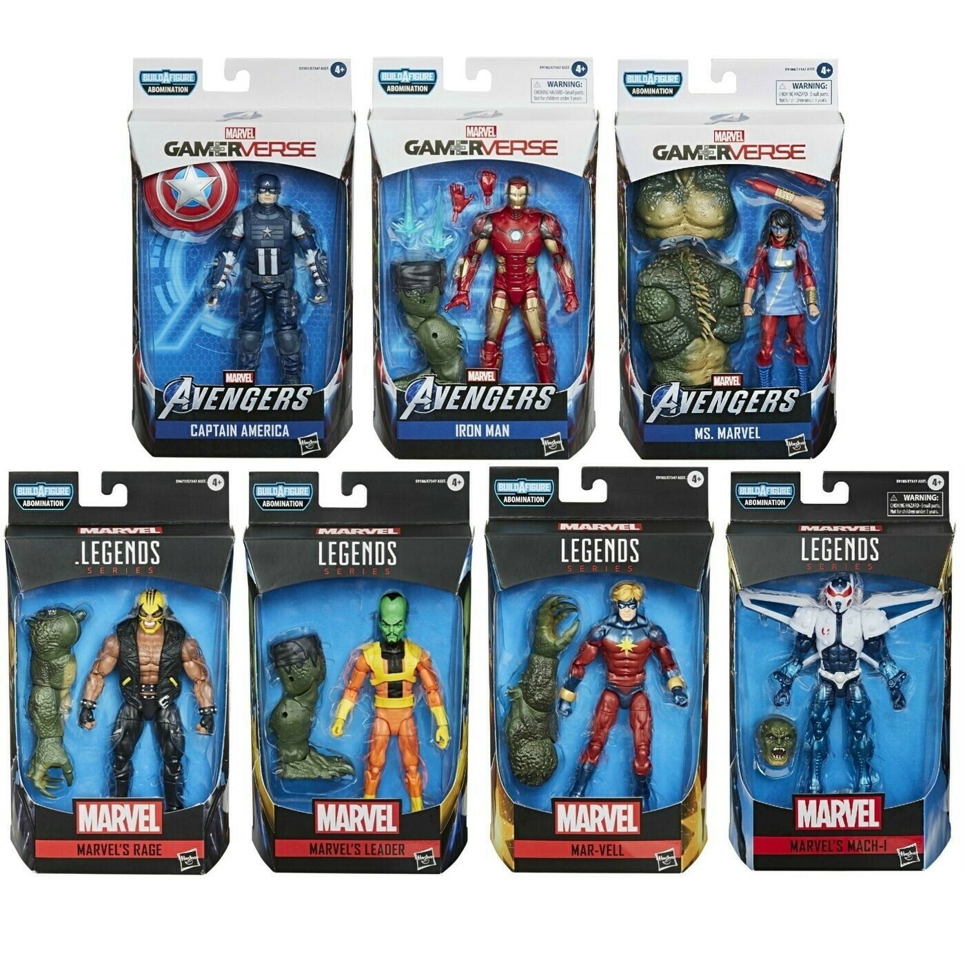 Marvel Legends Avengers Gamerverse Wave 1 Set of 7 (Abomination BAF)