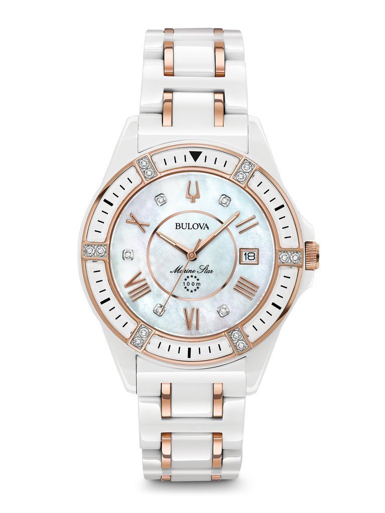 bulova white ceramic watch