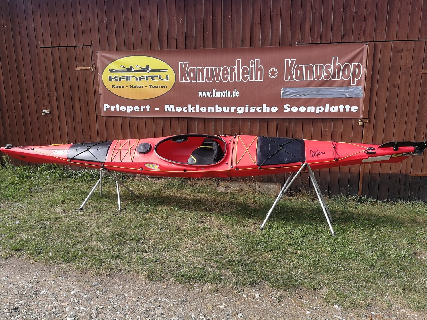 Prijon Grizzly rot gebraucht Kajak Set 2022