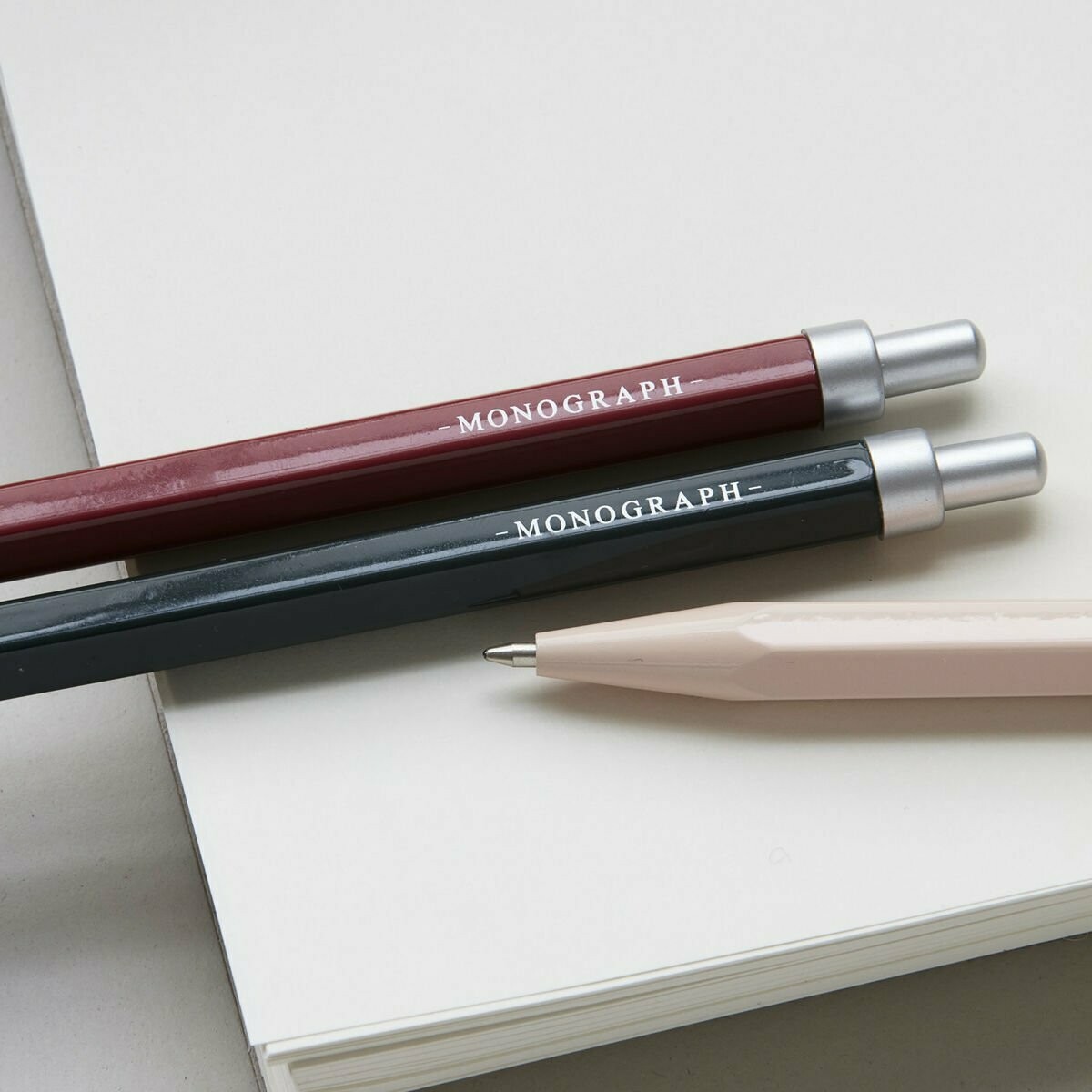 Pen w. Black ink Light pink Green Upside Down Design