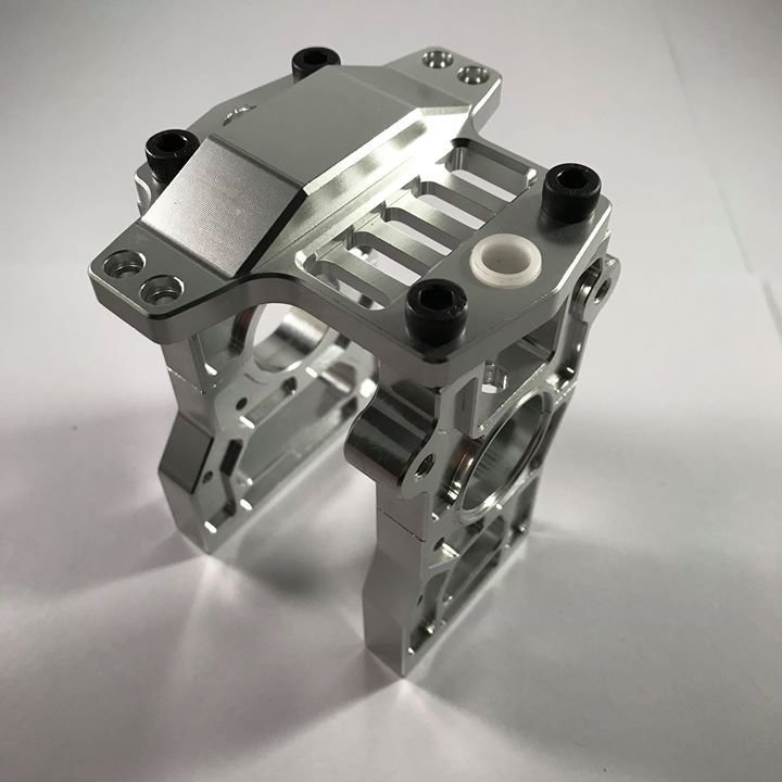 Losi 5ive T centre diff housing quick release silver hd racing