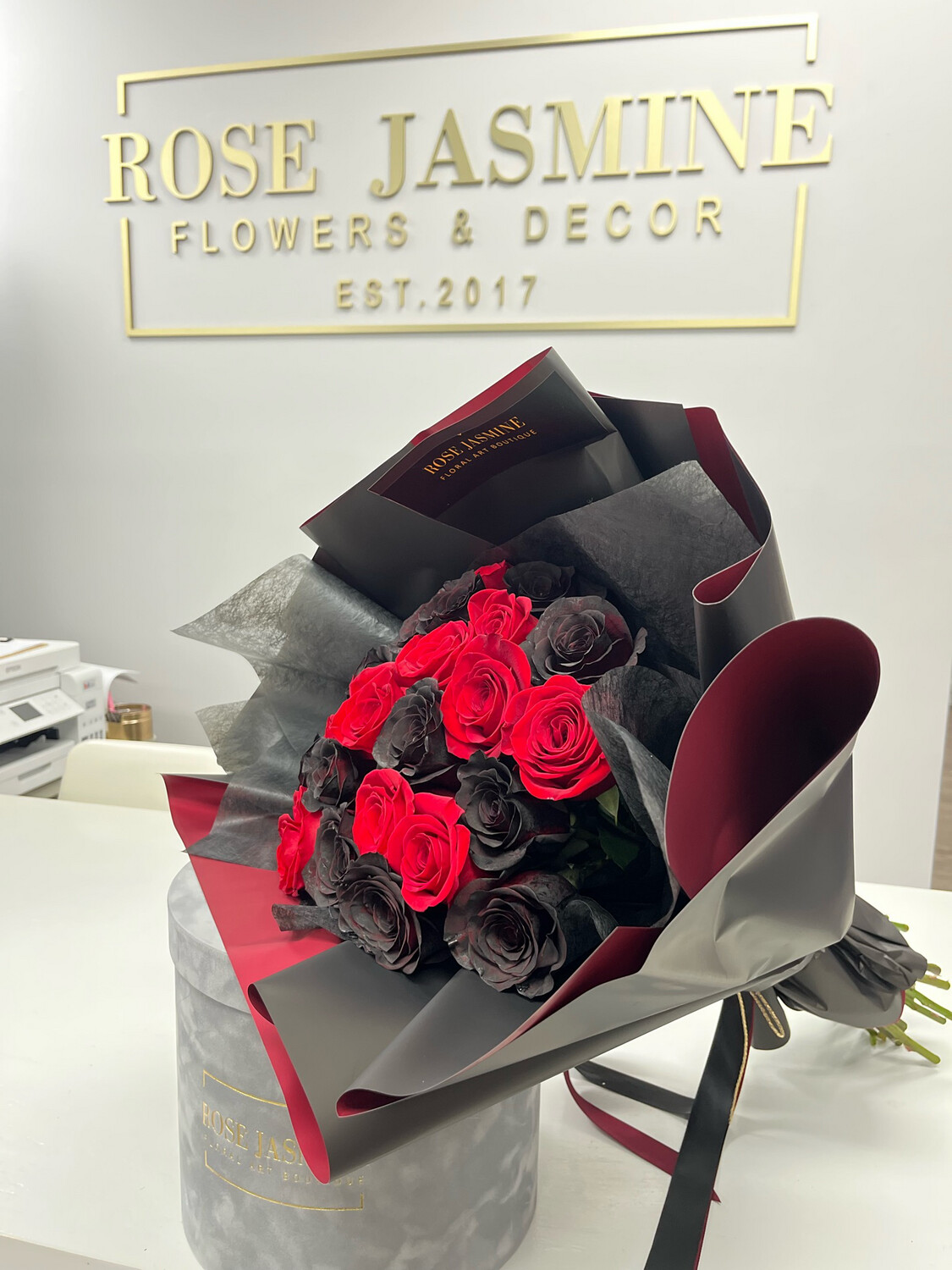 Rose Jasmine Signature Wrapping (2 Dozen) Rose Jasmine Florist