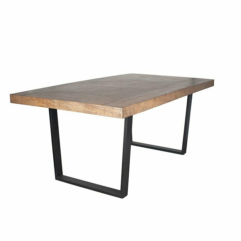 Mango Wood & Iron Oblong Dining Table