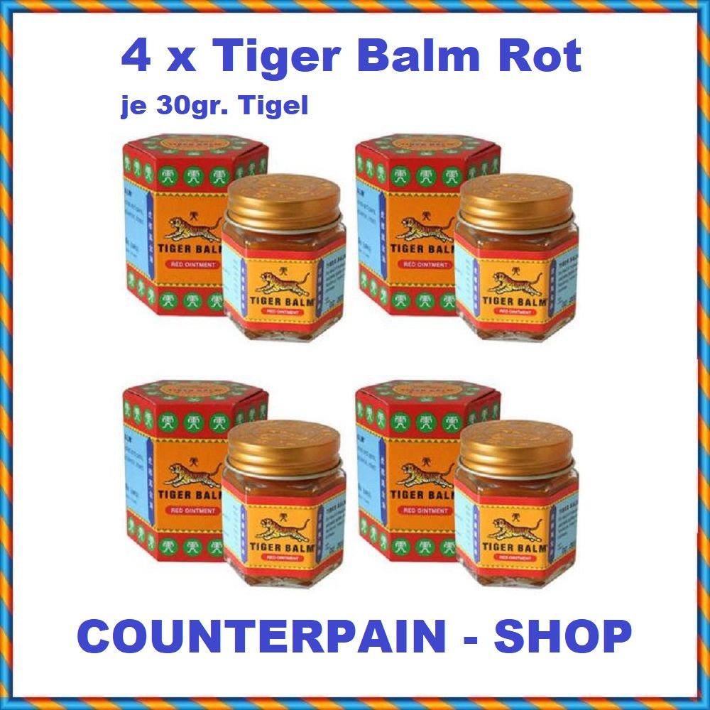 4 X Tiger Balm Rot