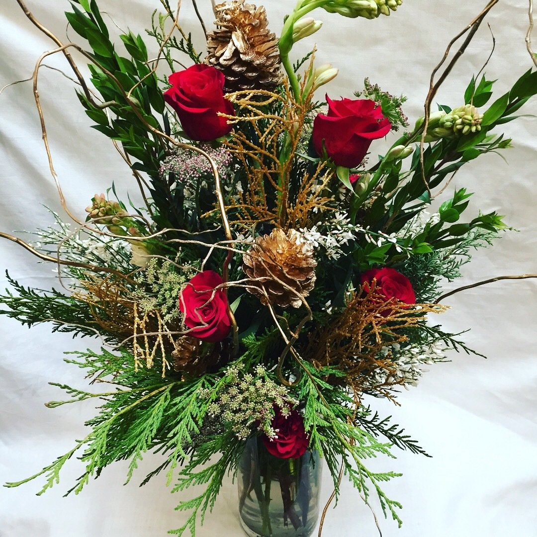 Lilies and Roses designed by Twigs Florist
