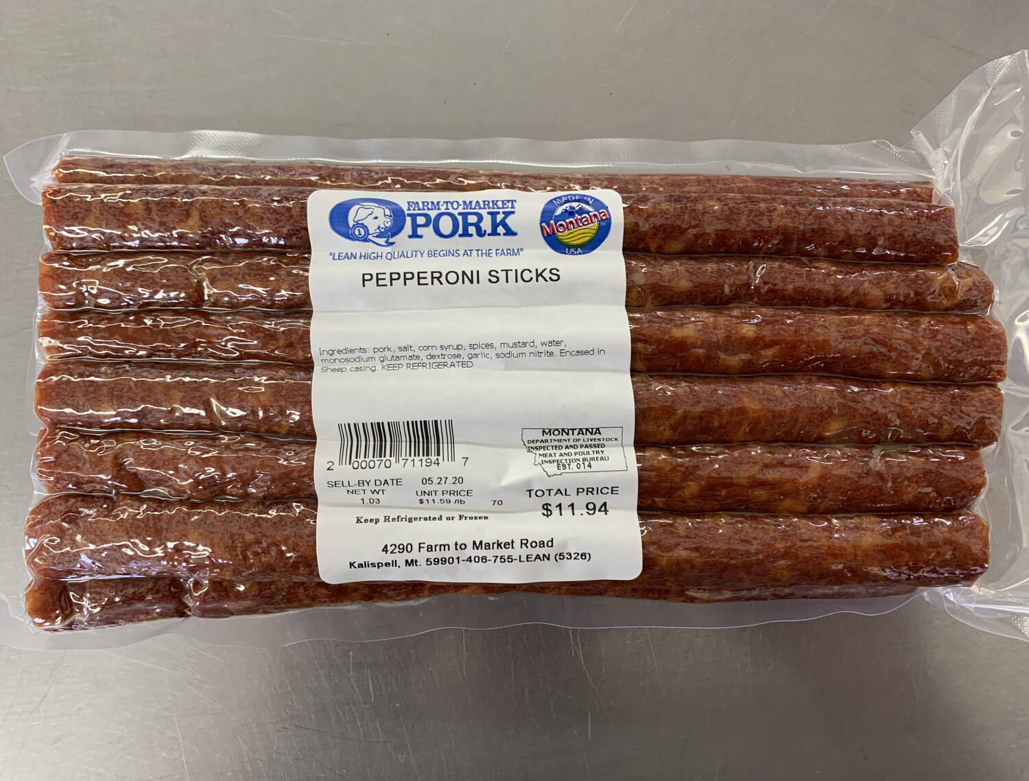 Pepperoni Sticks (Approx. 11.50/pkg)