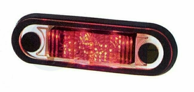 Catarifrangente HELLA Rosso Ovale - 8RA 009 226-131, Per Fissaggio Posteriore Orizzontale