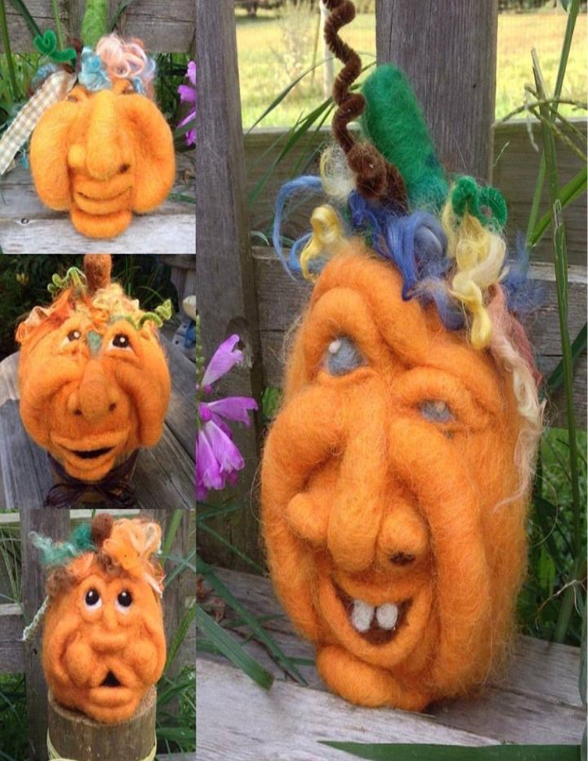Pumpkin Faces Needle Felting Class