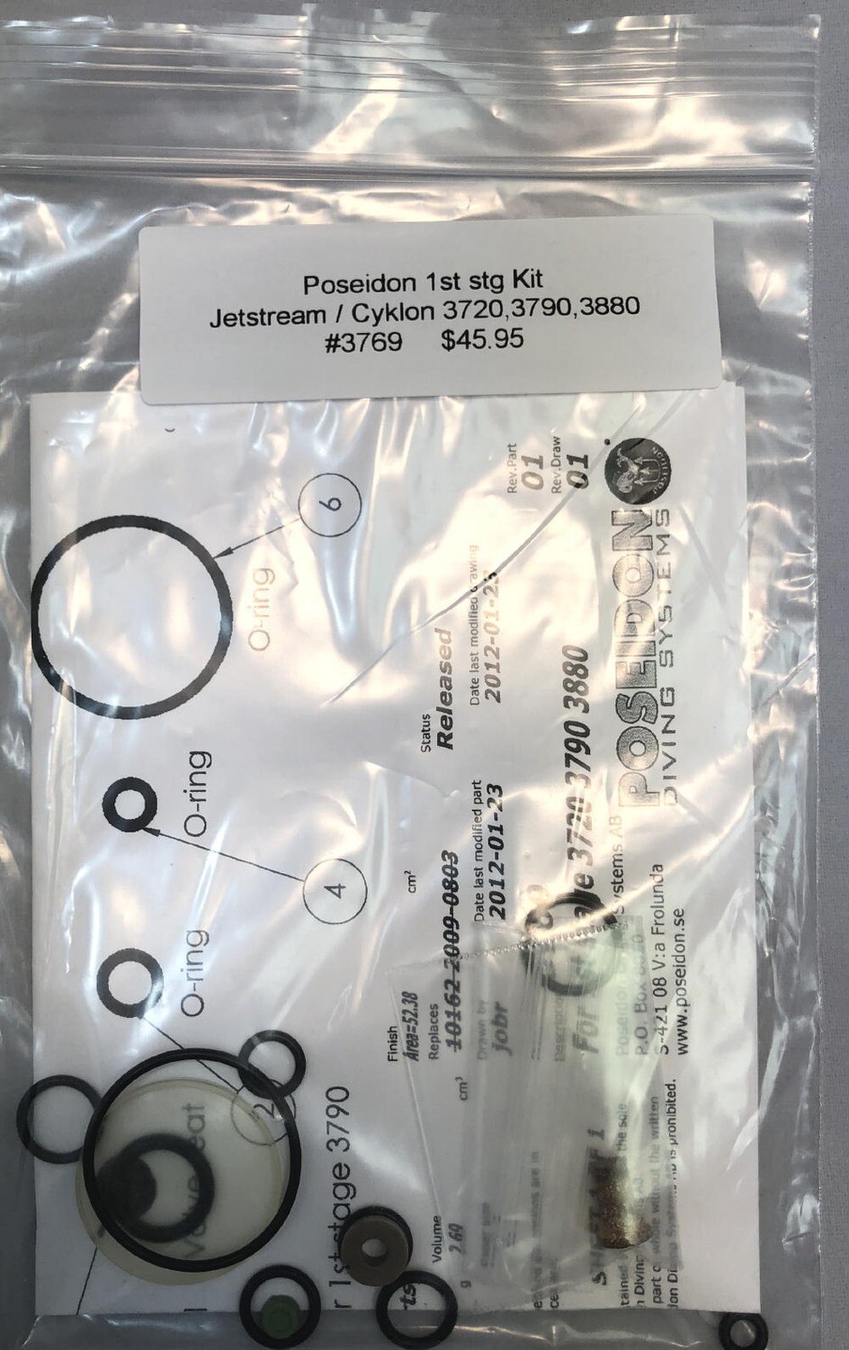 Service Kit Poseidon Jetstream & Cyklon 1st Stage Regulator Service Kit