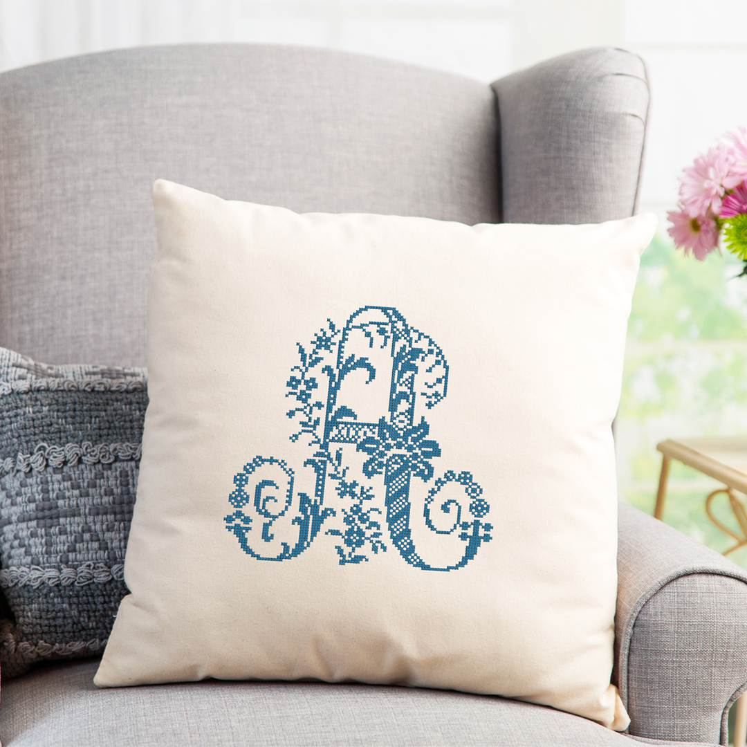 Crossstitch Capital letters for mega hoop Royal Present Embroidery