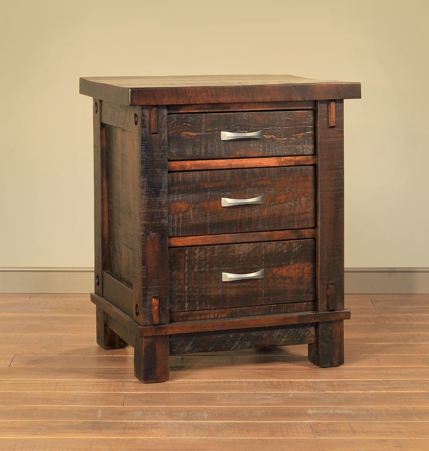 Timber Night Stand by Ruff Sawn Amish Solid Wood Fine Amish
