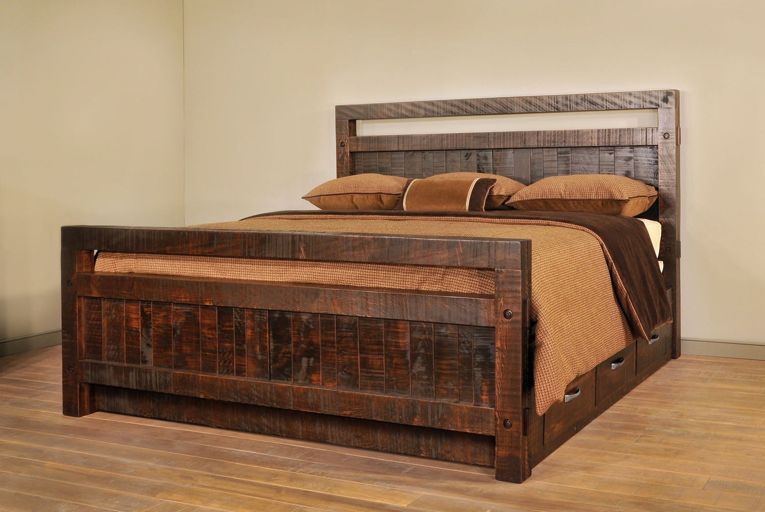 Timber Queen Bed by Ruff Sawn Home Amish Solid Wood