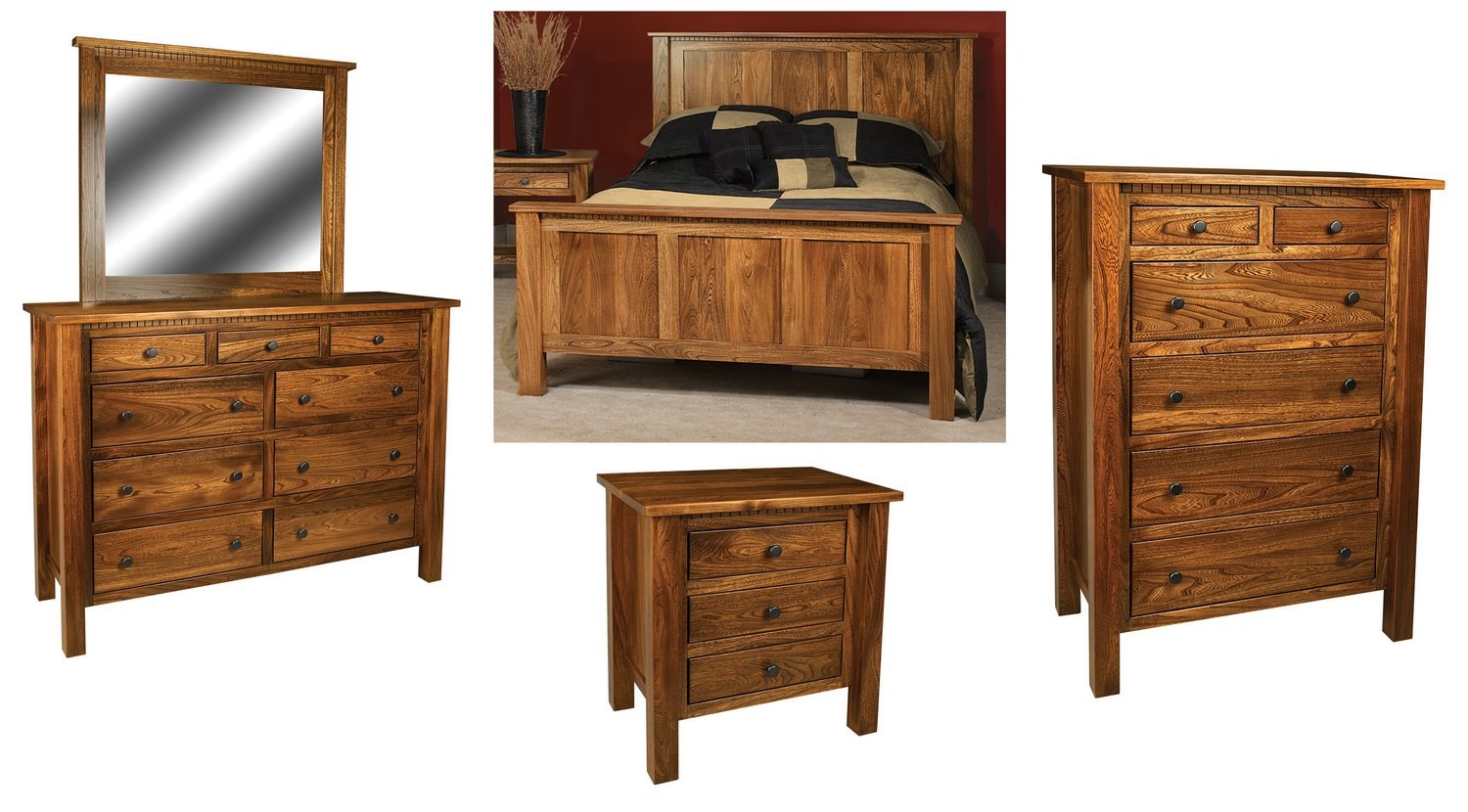 Lindholt Bedroom Set Home Amish Solid Wood