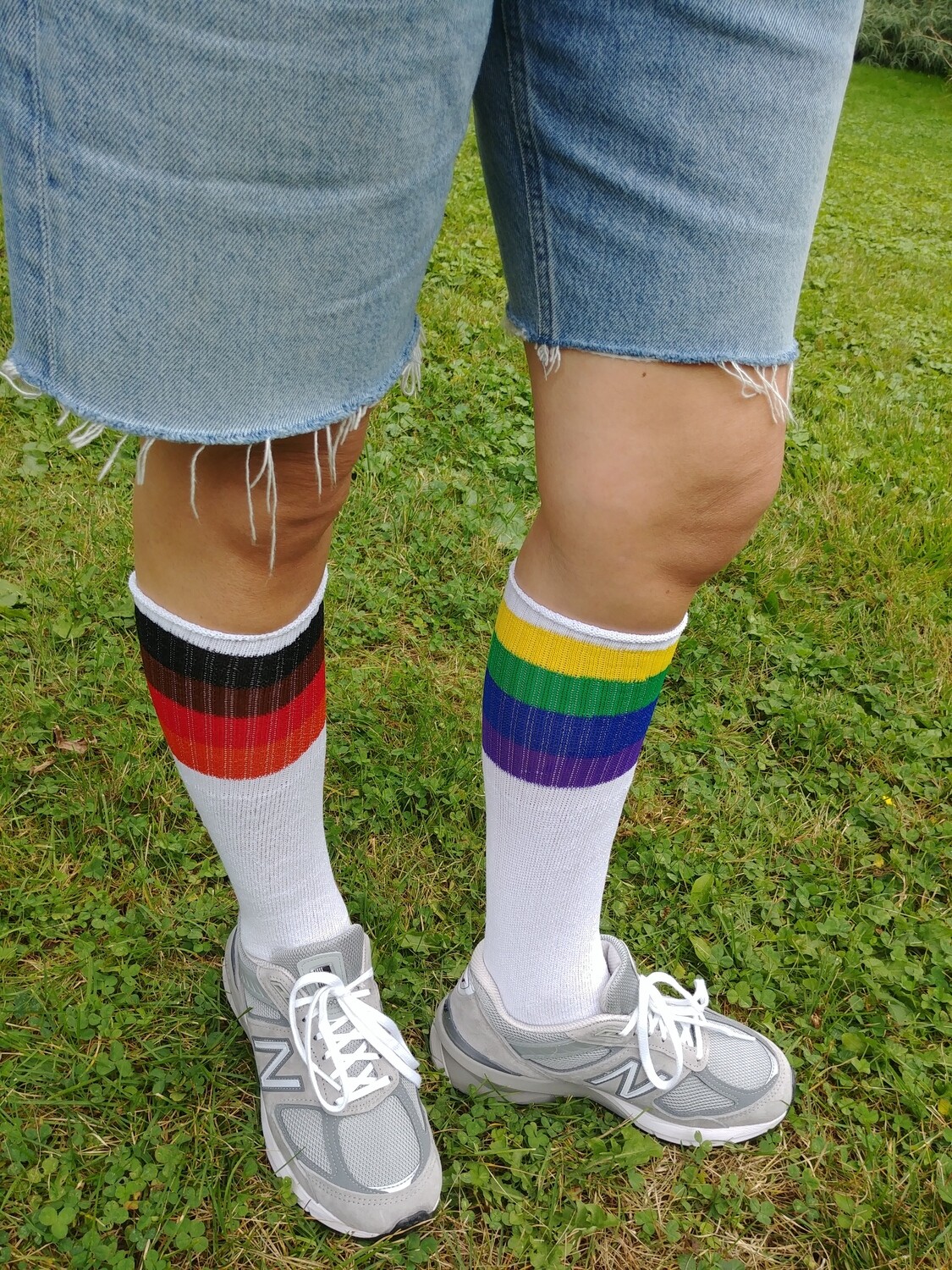 8 Color Pride Tube Sock 19" Length Purple Moose