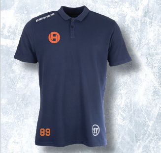 Polo Street Cotton Navy/Orange Senior