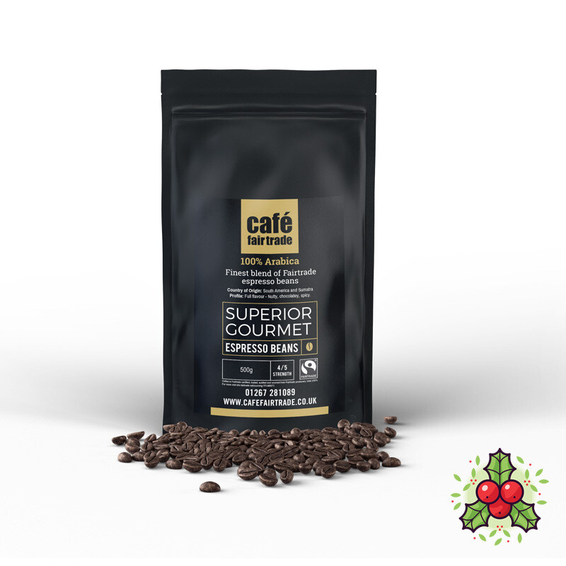 Superior Gourmet Espresso Beans (12 X 500g) Cafe Fair Trade Shop