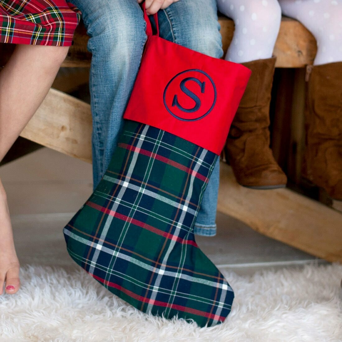 Personalized Plaid Stocking