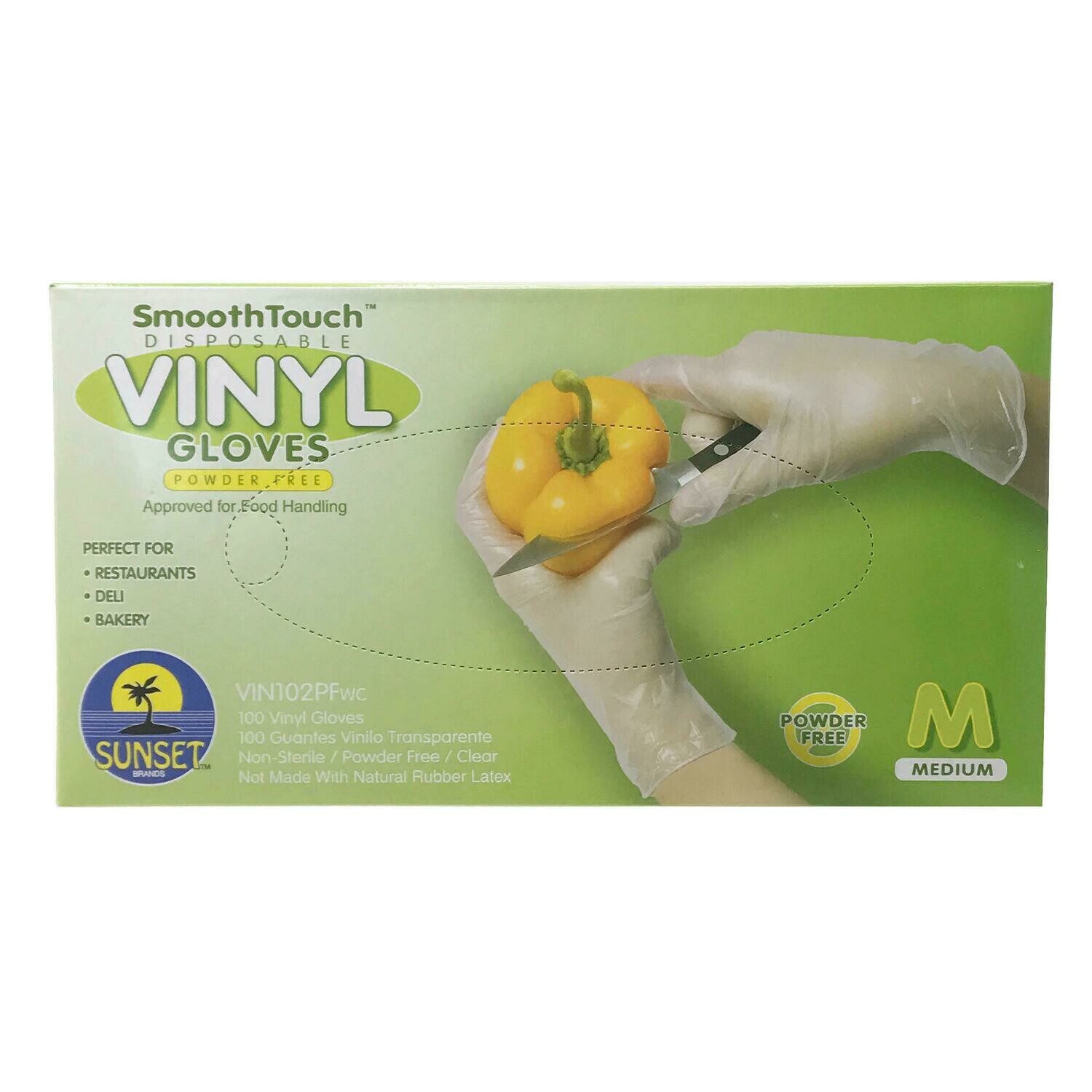 Medium Disposable Vinyl Gloves 100 count