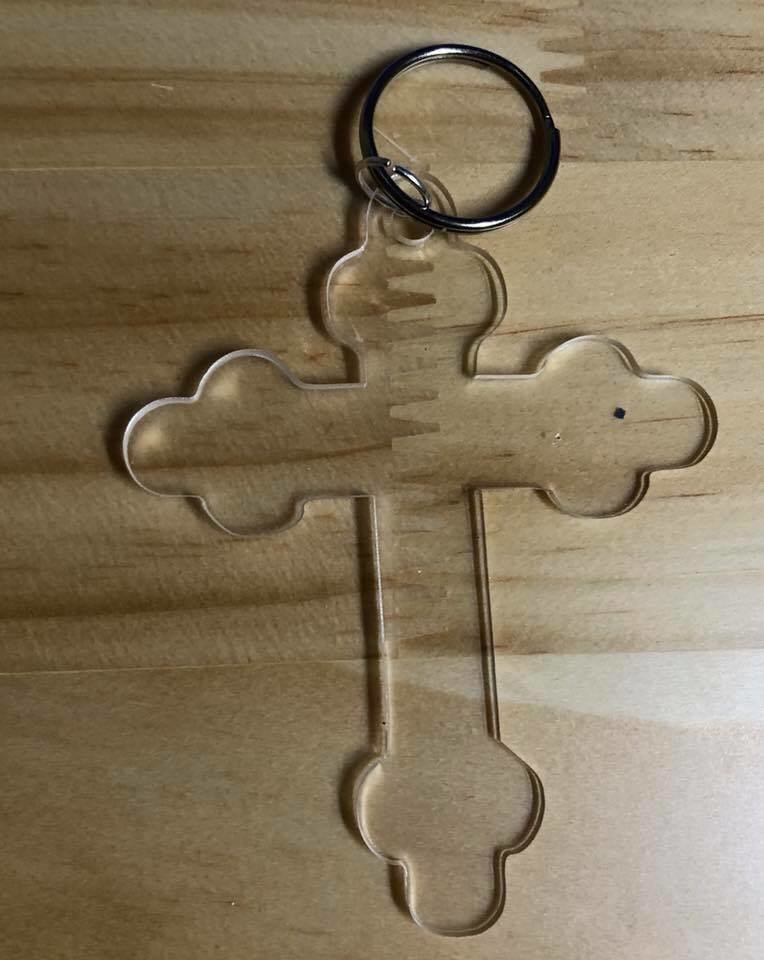 Rounded Cross Keychain
