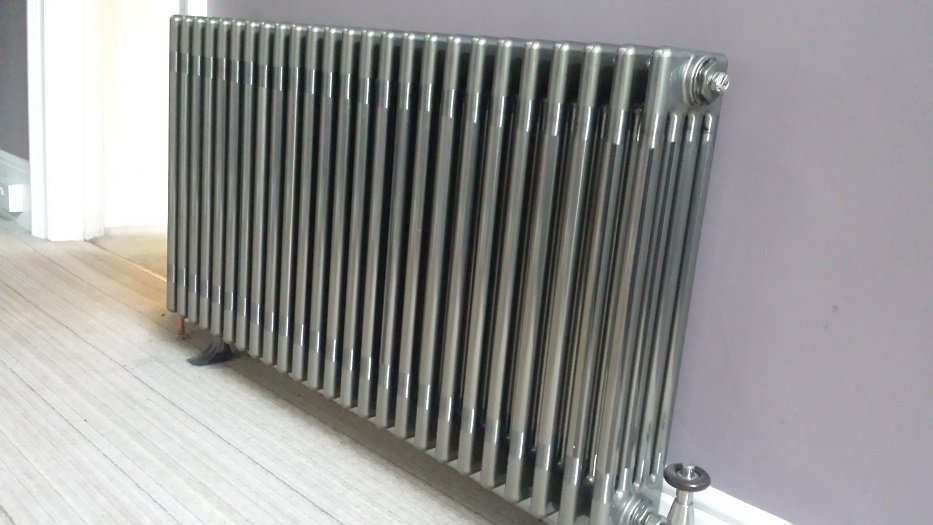 Bare Metal Clear Lacquered Column Radiators