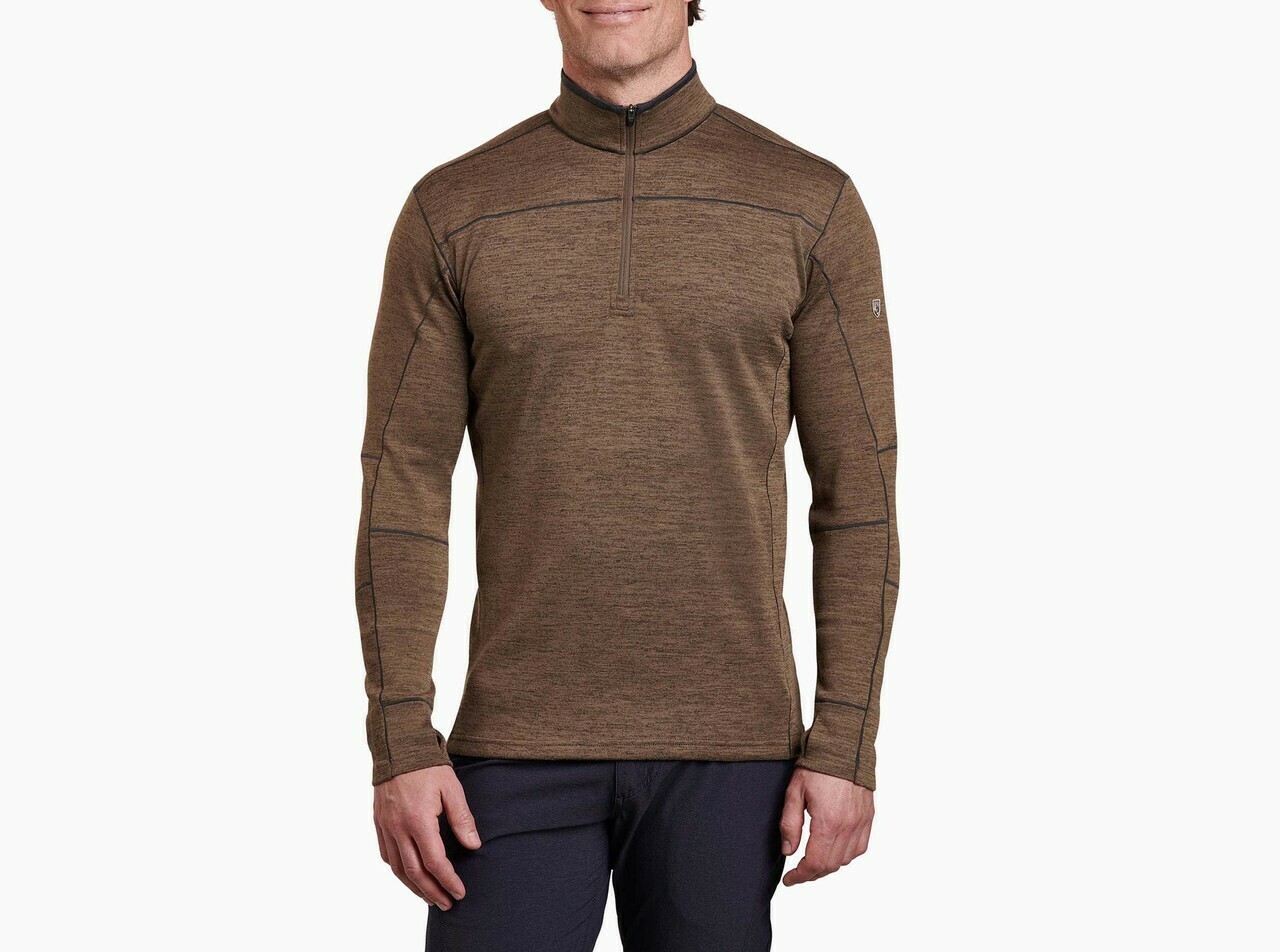 Polaire Kuhl Ryzer Homme 1/4 Zip - Gris/Bleu - Taille L - Polaire Technique Outdoor