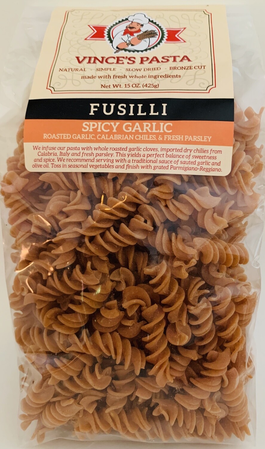 Vince's Spicy Garlic Fusilli Pasta