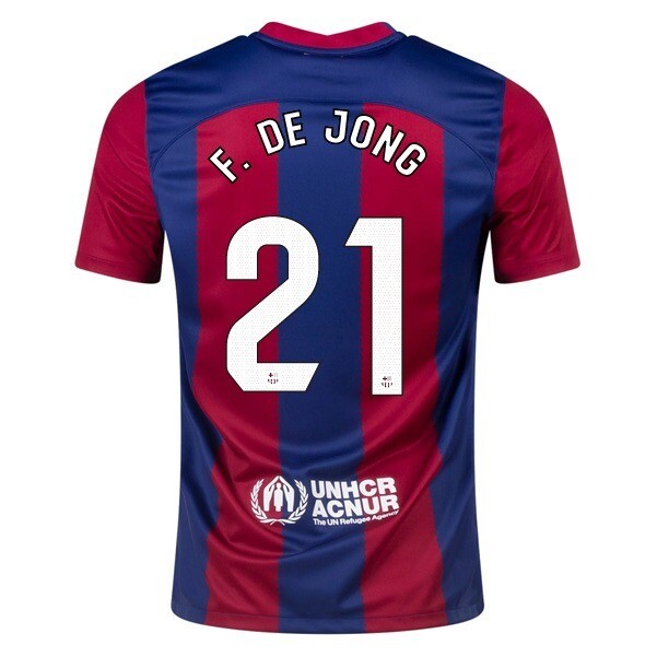 Barcelona Home Frenkie de Jong 21 Jersey Shirt 2023-24