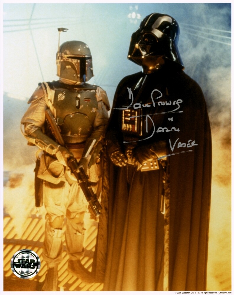 8X10 DARTH VADER PHOTO SIGNED BY DAVE PROWSE