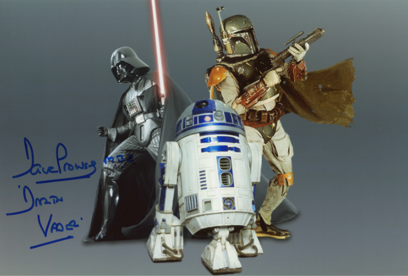 8X12 DARTH VADER PHOTO SIGNED BY DAVE PROWSE