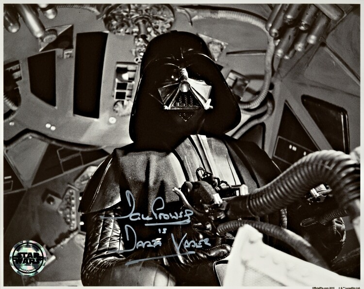 8X10 DARTH VADER PHOTO SIGNED BY DAVE PROWSE